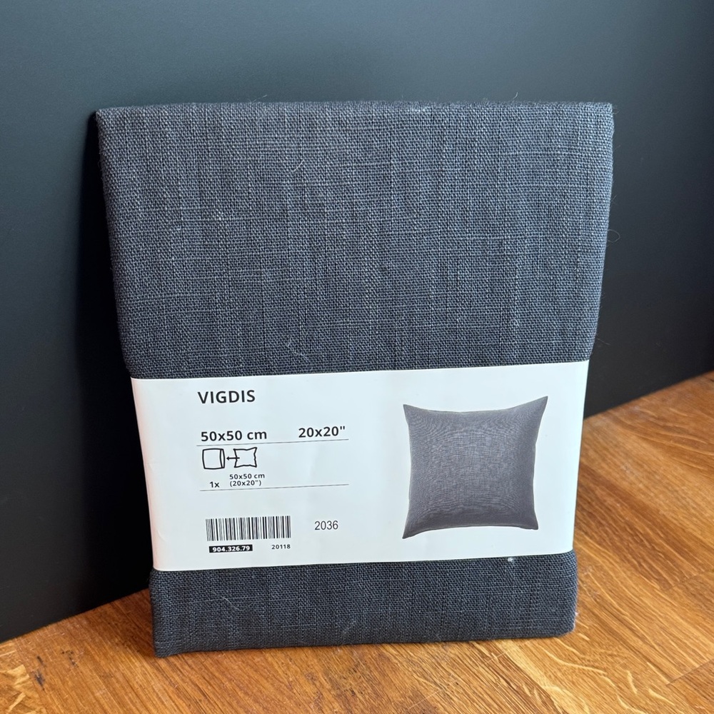 IKEA Charcoal Linen Cushion Cover